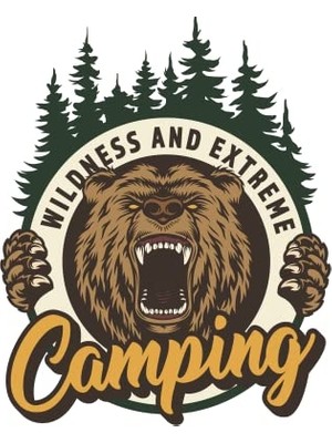 Die Grup Off Road Camping Off Road Kamp Sticker Ayı Bear Sticker 10 x 8 cm