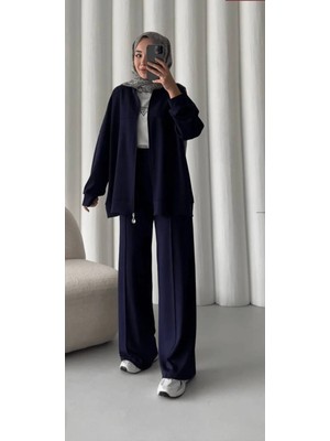 Butik Corkedin Oversize Lacivert Modal Takım