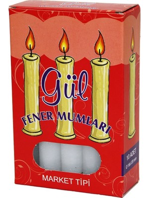 Gül Mum Gül Candle -320 Market Mum 10 Adet