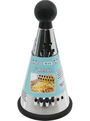 İbico Ibico İ22-047 Rende 3-Bölüm 9" Huni Model Çelik Metal Plastik Topuz Başlı Silikon Kaplama Taban