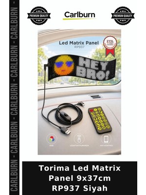 Carlburn Delux Serisi Torima LED Matrix Panel 9X37CM RP937 Siyah Baskı Model Görsel