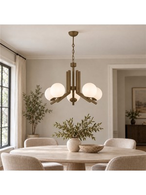 Apliqa Morgan 5 Lü  Komple Eskitme Boyalı Beyaz Camlı Modern Genç Odası Yatak Odası Salon Avize
