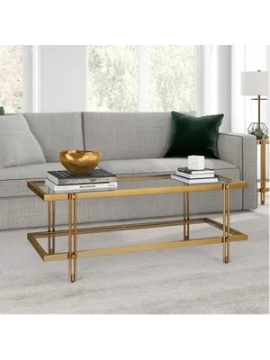 Vivense Dolores Orta Sehpa, Gold, Metal