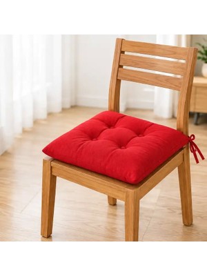 Patiyu Bağcıklı Sandalye Minderi · 40 × 40 × 4 cm · Kırmızı