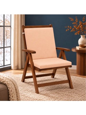 Patiyu Tek Parça Sırtlıklı Sandalye Minderi · 80 × 40 × 4 cm · Kayısı · 80 × 40 × 4 cm
