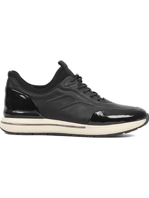 Celal Gültekin Erkek Siyah Rugan Deri Sneaker