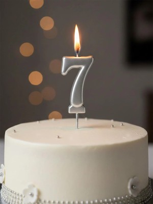 Parti Adresi Rakam Mum Gümüş No:7
