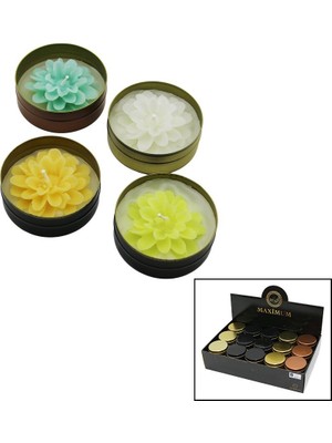 Maximum MAX-5332 Mum Renkli Kokulu Lotus Modeli Teneke Kutu Mix Renkli - 45'li Paket