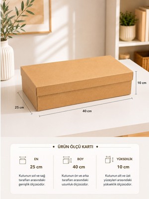Parti Adresi Kraft Kutu Karton Hediye Kutusu 25X40X10 Cm