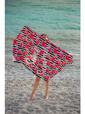 Tr Karpuz Temalı Plaj Havlusu Spor Havlusu, Mikrofiber Hızlı Kuruyan Plaj Havlusu 70X140CM