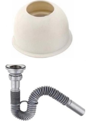 Tr Lavabo Evye Sifonu Lüx Körüklü + Adaptör Conta 32 mm Çıkış