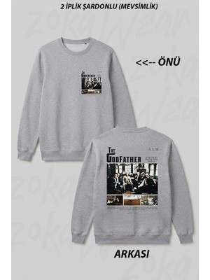 Zoka Wear The Godfather Bas Ön Arka Baskılı Bisiklet Yaka Sweatshirt