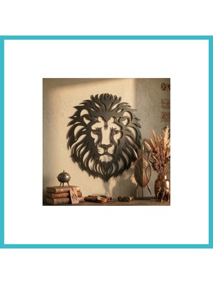 Defne Store Aslan Başı Duvar Tablosu Mdf Lazer Kesim Modern Aslan Figürlü Duvar Süsü Güçlü Dekor Dfnbez