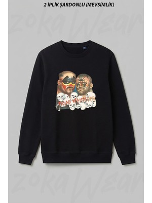 Zoka Wear What A Rush Tasarim Bas Ön Baskılı Bisiklet Yaka Sweatshirt