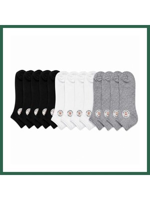 Vintessy Vıntessy Unisex Dikişsiz Kısa Konç 12'li Patik Çorap, %85 Pamuklu Geri Dönüştürülmüş Iplik, Parfümlü, Siyah Beyaz Gri, Yumuşak Nefes Alan Günlük Spor Çorabı · Beden: 39-44 · Renk: Çok Renkli 12 BZS01