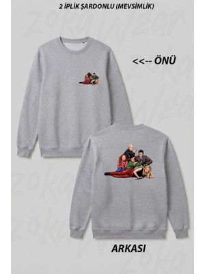 Zoka Wear Buffy The Vampire Slayer Baskili Beya Ön Arka Baskılı Bisiklet Yaka Sweatshirt