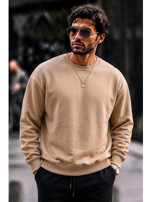 Damga Erkek Kalın Dokuma Kırmızı A.bej Sweatshirt