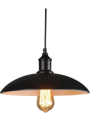 Tr Rsylight Retro Metal Sarkıt Avize Rustik Tekli Sarkıt Siyah RT2023000