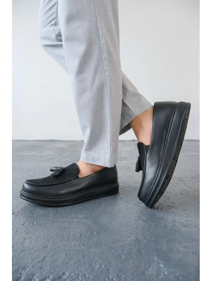 Melonika MN002 - Cst Loafer Pelle Erkek Ayakkabı Sıyah Aym
