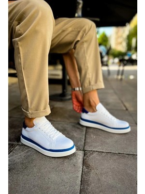Melonika MN979 - Santoni Gbt Spor Erkek Ayakkabı Beyaz/mavı Aym