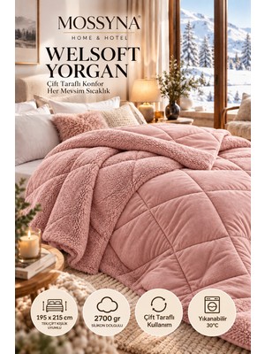 Mossyna Sıcacık Welsoft Yorgan – Çift Taraflı, Peluş Dokulu, 195X215 Ebat Yumuşacık Kış Konforu