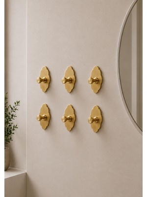 Elarque 6 Adet Çiçek Tasarım- Paslanmaz Çelik Banyo Askısı/bornoz Askısı / Havlu As