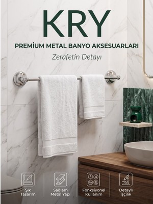 Elarque Duvar Tipi Metal Havlu Askılığı Banyo Mutfak Organizer