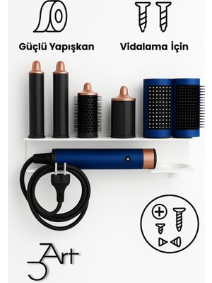 Elarque Metal Dysonairwrap Standı – Banyo Askısı - Şık ve Dayanıklı - Başlık Organi
