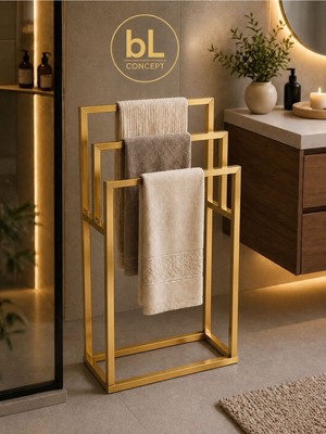 Elarque Dekoratif Metal Havluluk ve Seccadelik Standı Organizer