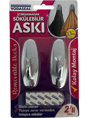 Elarque Sökülebilir Oval Askı Krom Büyük