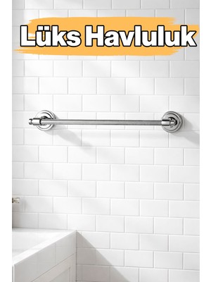 Elarque Krom Duvara Monte Banyo Havlu Askısı Paslanmaz