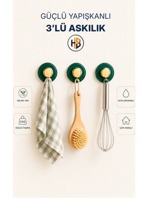 Elarque Mutfak Banyo Havlu Duvar Askılığı Kendinden Yapışkanlı Su Geçirmez