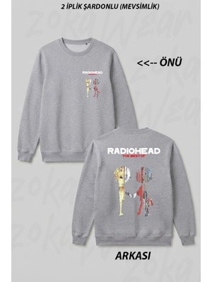 Zoka Wear Best Radiohead Ön Arka Baskılı Bisiklet Yaka Sweatshirt