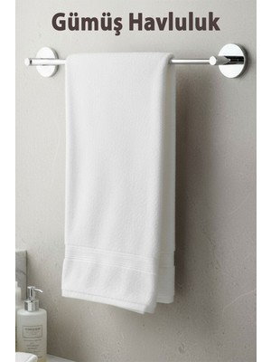 Elarque Krom 40 cm Parlak Gümüş Duvar Tipi Paslanmaz Çelik Banyo Havlu Askısı