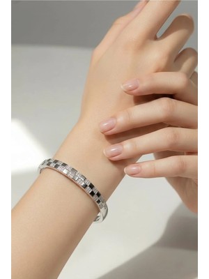 B&t Modern Tasarım Dama Detaylı Kadın Bileklik