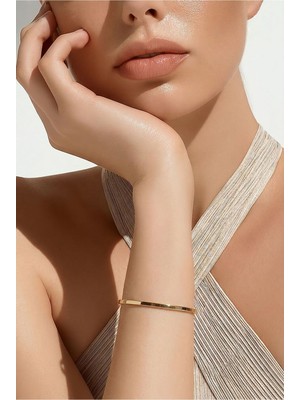 B&t 3'lü Kadın Gold Modern Bilezik
