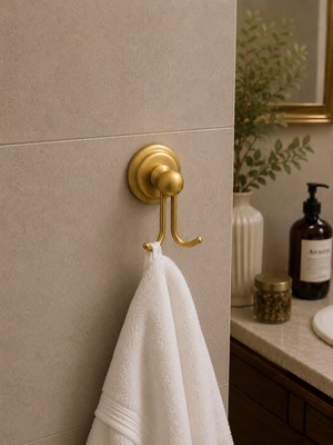 Elarque Atlantis Mat Gold Ikili Bornozluk