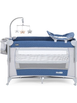 Kanz Momside Anne Yanı Park Yatak 70X110 Mavi