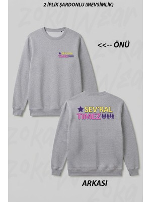 Zoka Wear Sev Ral Timez Gravity Falls Ön Arka Baskılı Bisiklet Yaka Sweatshirt