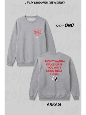 Zoka Wear The Weeknd Xo Tisort Zoka Ön Arka Baskılı Bisiklet Yaka Sweatshirt