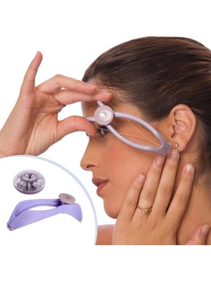 Iple Yüz Tüy Alma Aleti Kaş Bıyık Epilasyon Makinesi 10 Yedek Ipli Set BX-316457