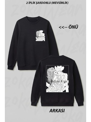 Zoka Wear Paradise Kiss Ön Arka Baskılı Bisiklet Yaka Sweatshirt