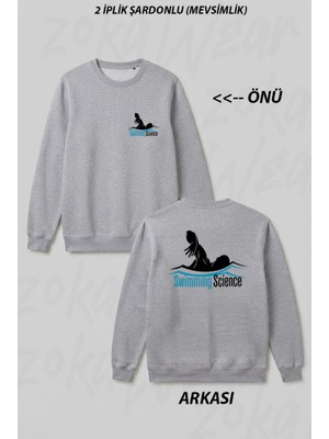 Zoka Wear Yuzme V2 Ön Arka Baskılı Bisiklet Yaka Sweatshirt