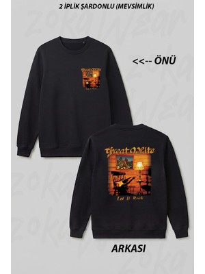 Zoka Wear Great White B Ön Arka Baskılı Bisiklet Yaka Sweatshirt