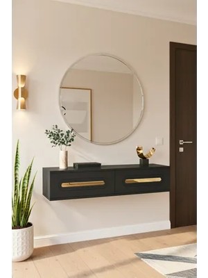Vivense Rany Dresuar ve Antre Rafı, Antrasit Gold, 120 cm