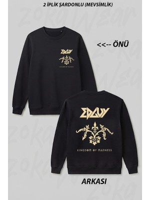 Zoka Wear Edguy Ön Arka Baskılı Bisiklet Yaka Sweatshirt