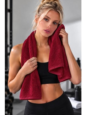 Pera Deluxe Spor Havlusu 50X90 cm %100 Pamuk Yüksek Su Emici Tekli El Yüz Havlusu 6 Renk Seçeneği
