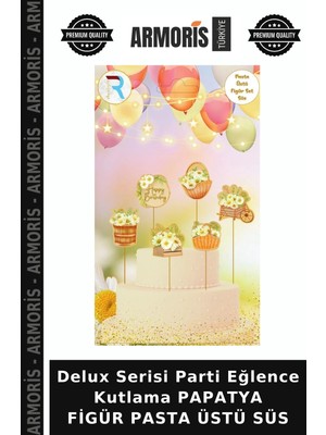 Armoris Delux Serisi Parti Eğlence Kutlama Papatya Figür Pasta Üstü Süs