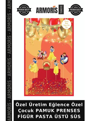 Armoris Özel Üretim Eğlence Özel Çocuk Pamuk Prenses Figür Pasta Üstü Süs