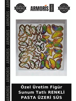Armoris Özel Üretim Figür Sunum Tatlı Renkli Pasta Üzeri Süs